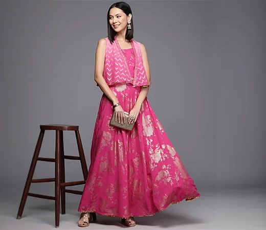 indo-western outfits pink