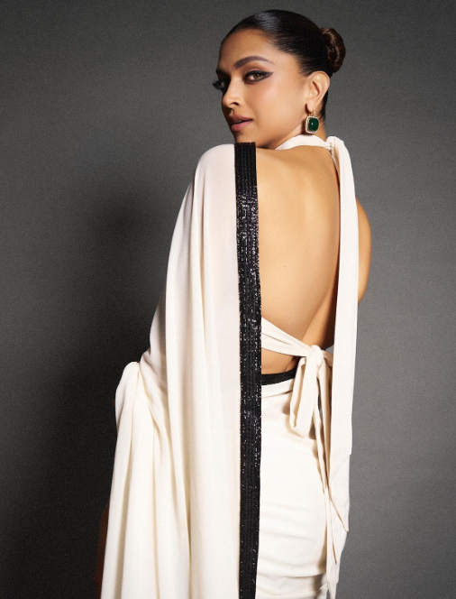 Deepika Padukone's saree magic black and white

