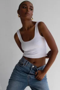 Isabel May Ribbed Crop Top