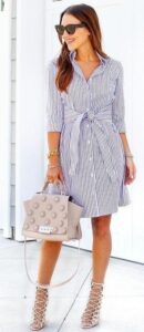 Isabel May Striped Shirt dresses