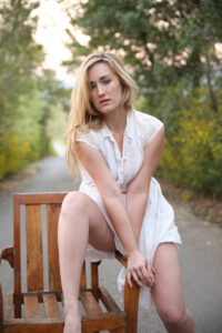 Ashley Johnson hot and sexy dress