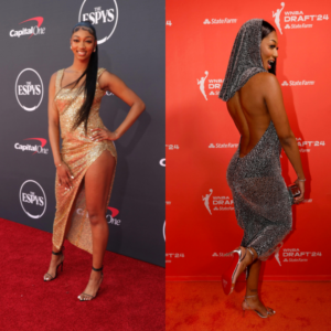 Angel Reese thigh high slits