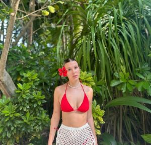 Millie Bobby Brown Slays in a Teeny Red String Bikini