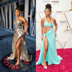 Halle Bailey daring red carpet dresses sexy and hot