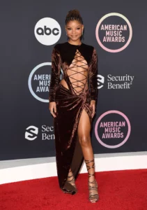 Halle Bailey Nude dress