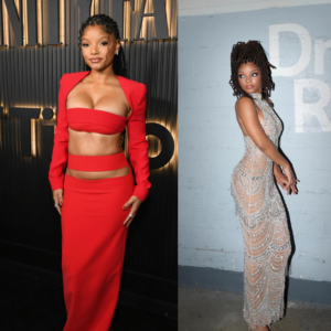 Halle Bailey dresses sexy red carpet