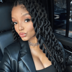 Halle Bailey long waves hot hairstyle