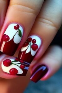 Summer 2024 Nail Trend 5: Cherry Nail Designs