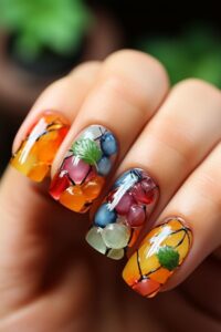 summer nail trends rainbow of colors