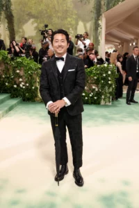 steven yeun bold black suit Best Dressed Men at the Met Gala 2024