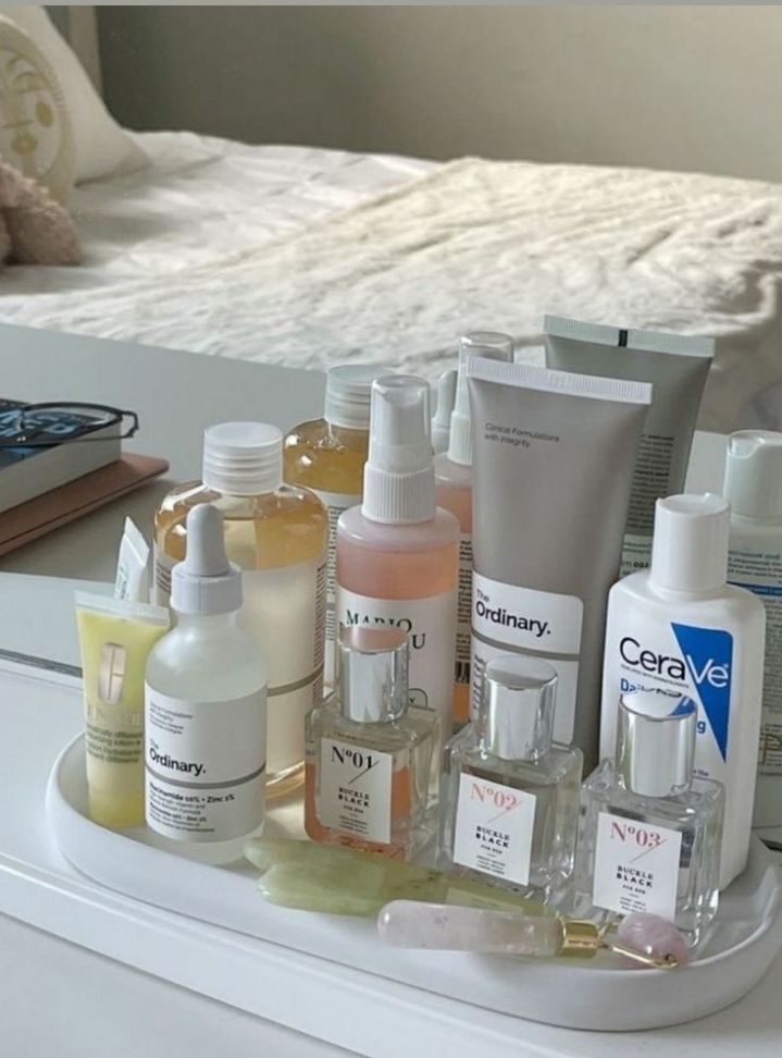radiant skin with skincare products
