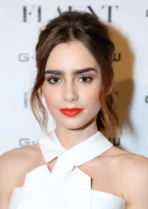 Lily Collins hot makeup