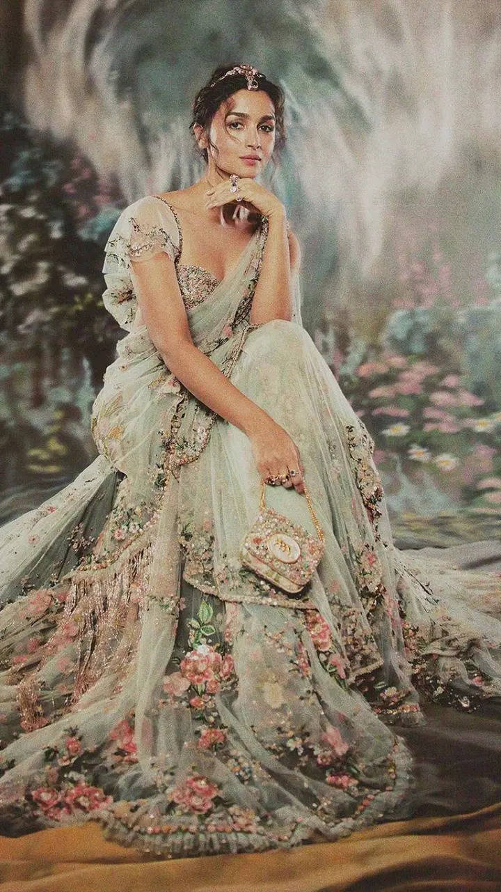 Alia Bhatt Sabyasachi floral saree