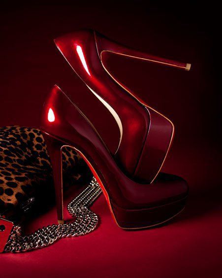 ladies' stiletto heels red