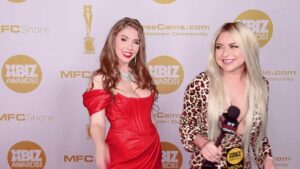 lena-paul-with-a-bright-red-dress