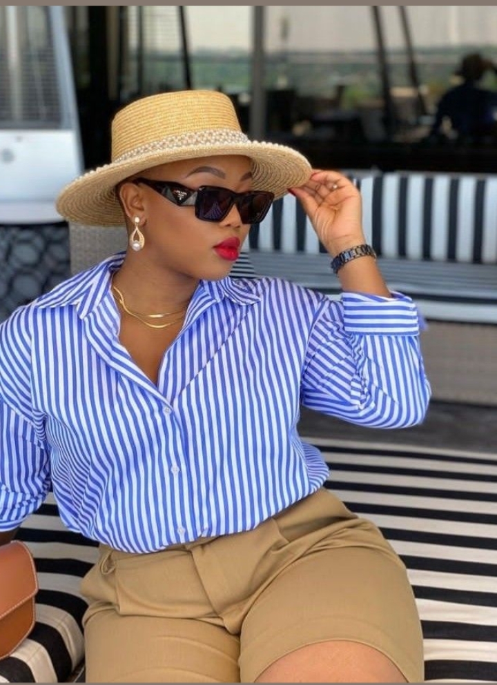 casual shorts combine with polished pieces