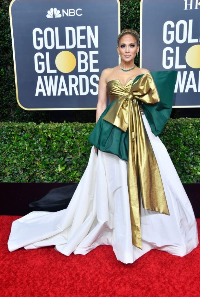 Jennifer Lopez Golden Globe red carpet 2020