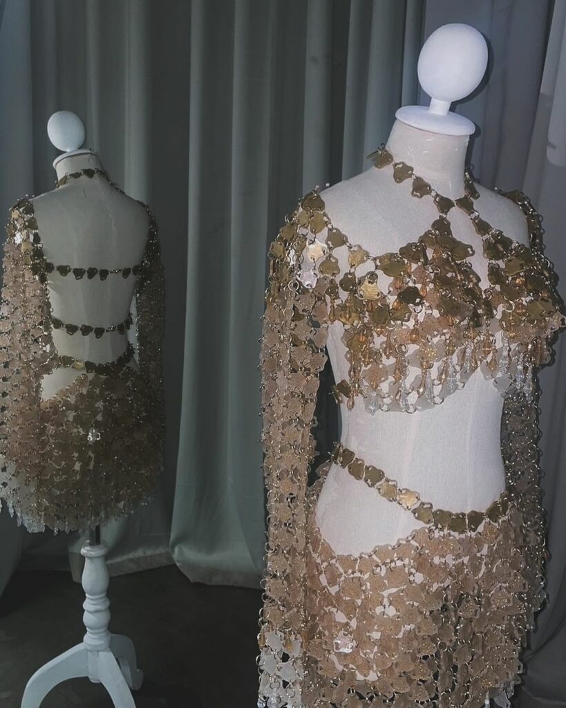 Pipatchara recycled dress on manequin