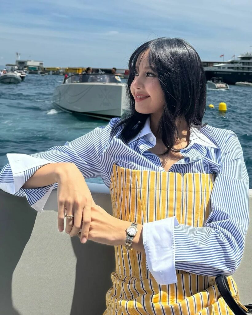 Blackpink Lisa in a boat