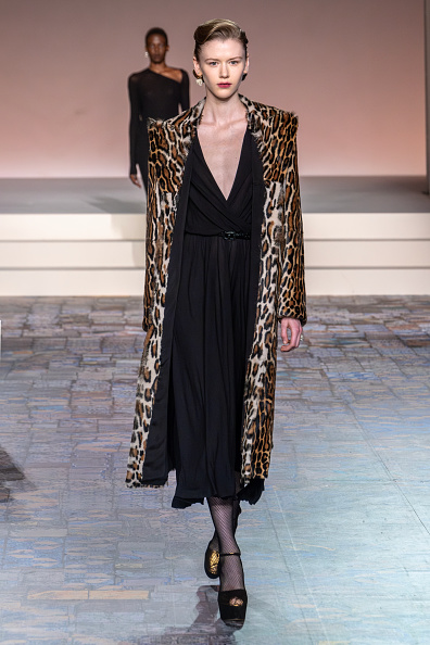 leopard print coat
