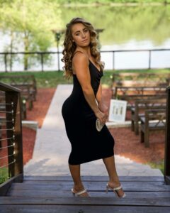 Demi Bagby black sexy dress