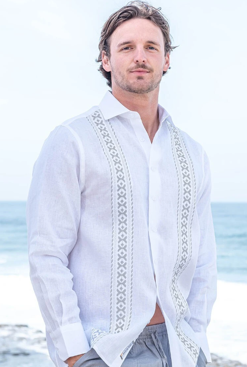 BUTTERFLY HAVANA ITALIAN LINEN GUAYABERA SHIRT