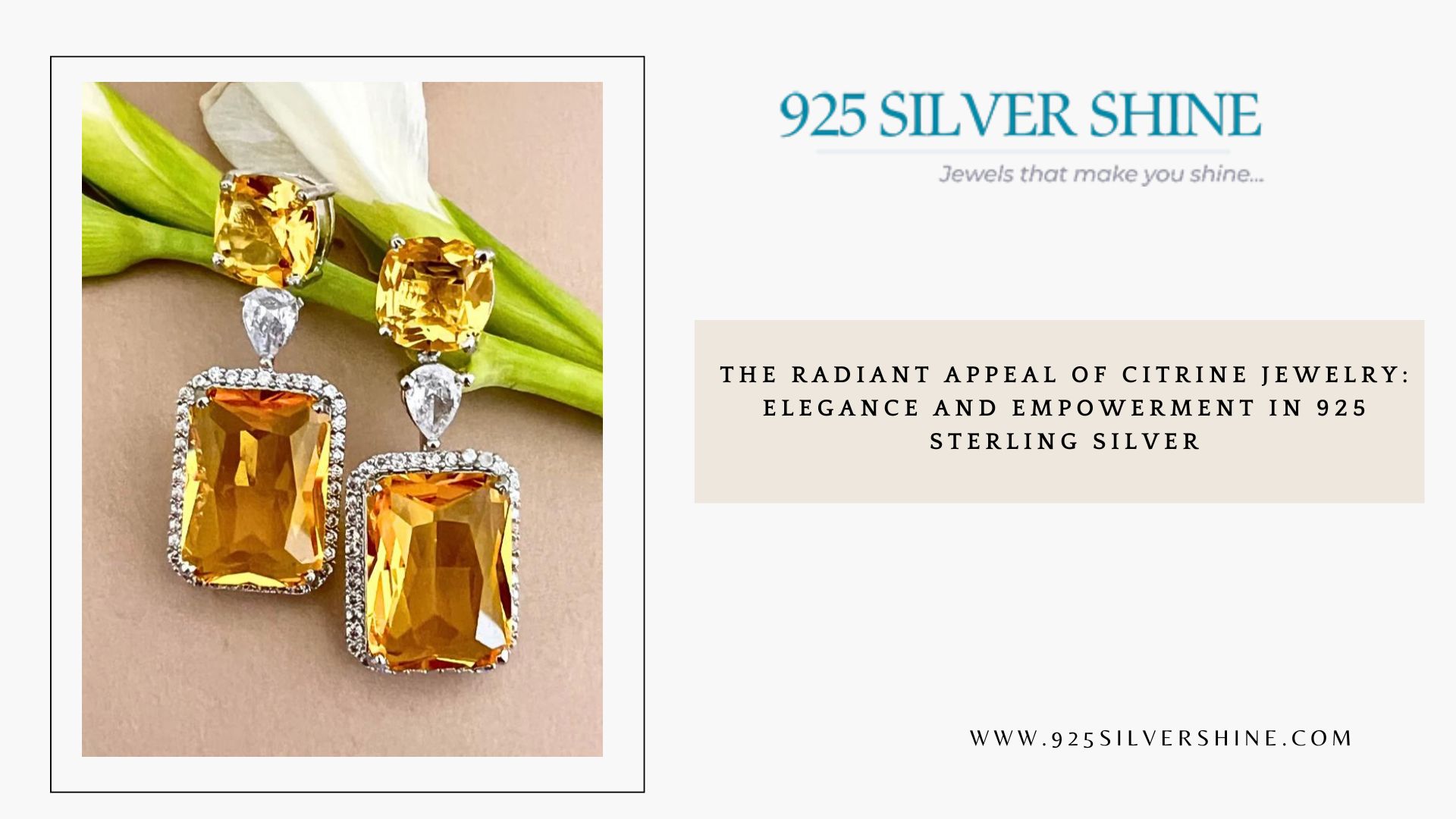 Boutons De Manchette En Argent Sterling Plaqué Or Avec Citrine Et Grenat - Fait Main, Naturel, #J09