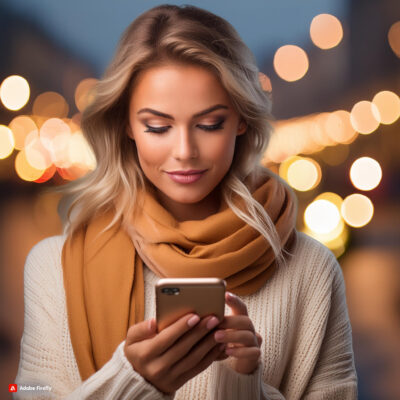 Firefly красивые женщина смотрить в телефон 43874