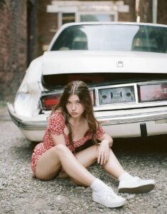 Katie Douglas flower print mini dress