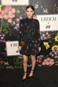 Kate Mara flower primt mini dress