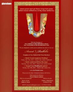 The wedding invitation of Anant Ambani and Radhika | Fashonation | Fashonation ambani wedding invitation 8