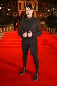Marilyn Manson with his black suit