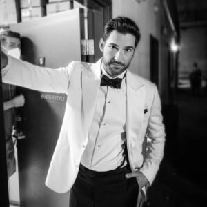Tom Ellis suit and style