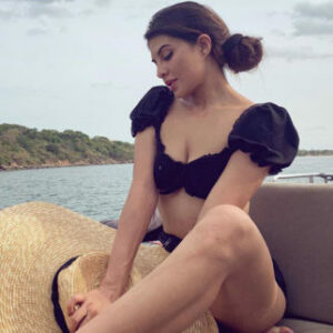 Jacqueline Fernandez in black bikini