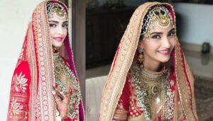 Sonam Kapoor elegant maang jewelry