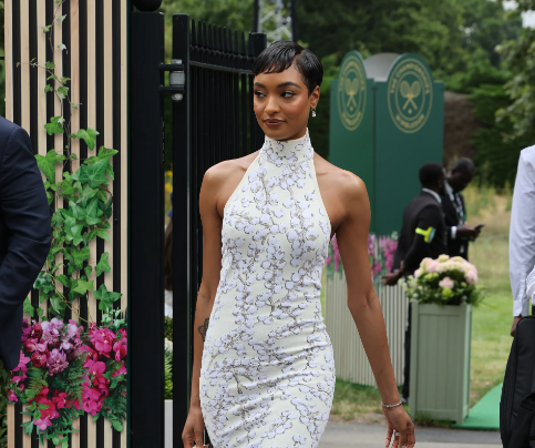 fashion at Wimbledon woman in white dress