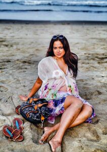 Sameera Reddy floral dress