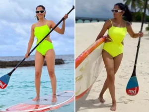 Shriya Pilgaonkar yellow bikini