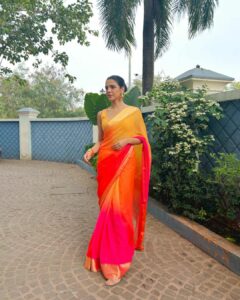 Shria Pilgaonkar classic saree