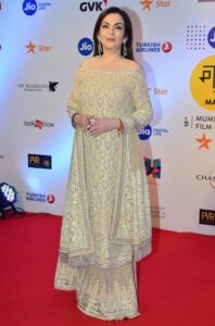 Nita Ambani in a stunning tred carpet gown