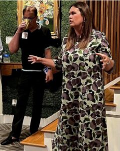 Sarah Huckabee Sander polka dot dress