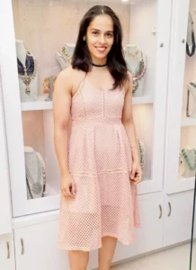 Saina Nehwal off-shoulder dress