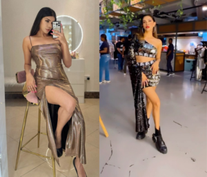 Gauri Mehta sexy dress high slit fashion hot