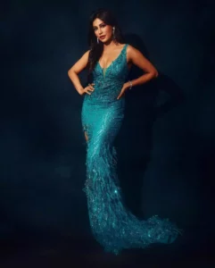 Chitrangada blue flowy dress