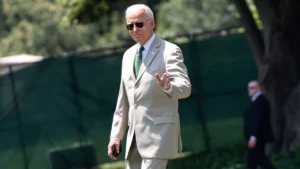 Biden with his grey suit