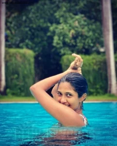 Keerthi Pandian polka dot bikini