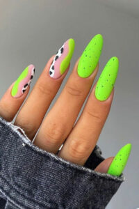  Bright Neon Green Nail ideas