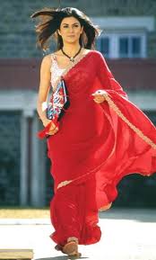 Sushmita Sen red saree