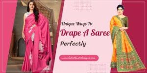 uncommon printed drape saree