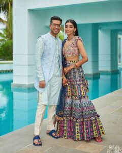 Juhi Godambe gown with her man